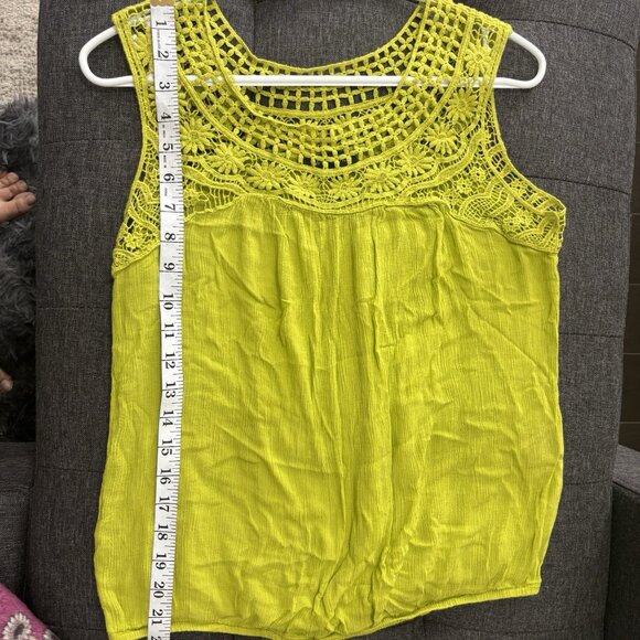 Max Edition Women Top Size Medium green Sleeveless Blouse Shirt Casual Work wear - Picture 5 of 8